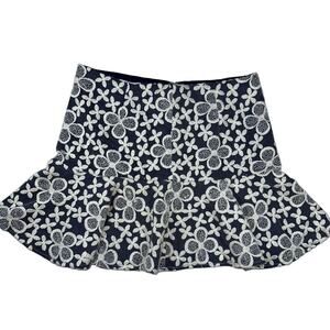 Francesca’s Collections Women’s Size Large Fit and Flare Skirt Crochet Knit Zip